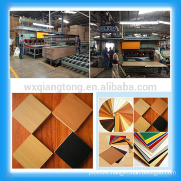 flush melamine door skin hot press machine/ melamine flush door skin